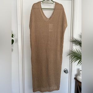 Zara Metallic Knit Kaftan/Dress